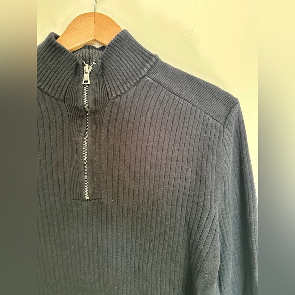 INC 1/4 Zip Ribbed Sweater - Picture 4 of 11
